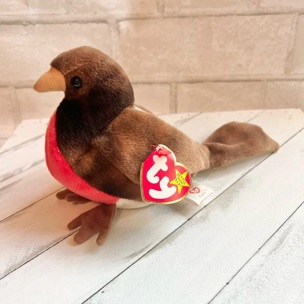 Ty Beanie Baby Early the Robin 1997 Vintage Retired Plush Stuffed Animal